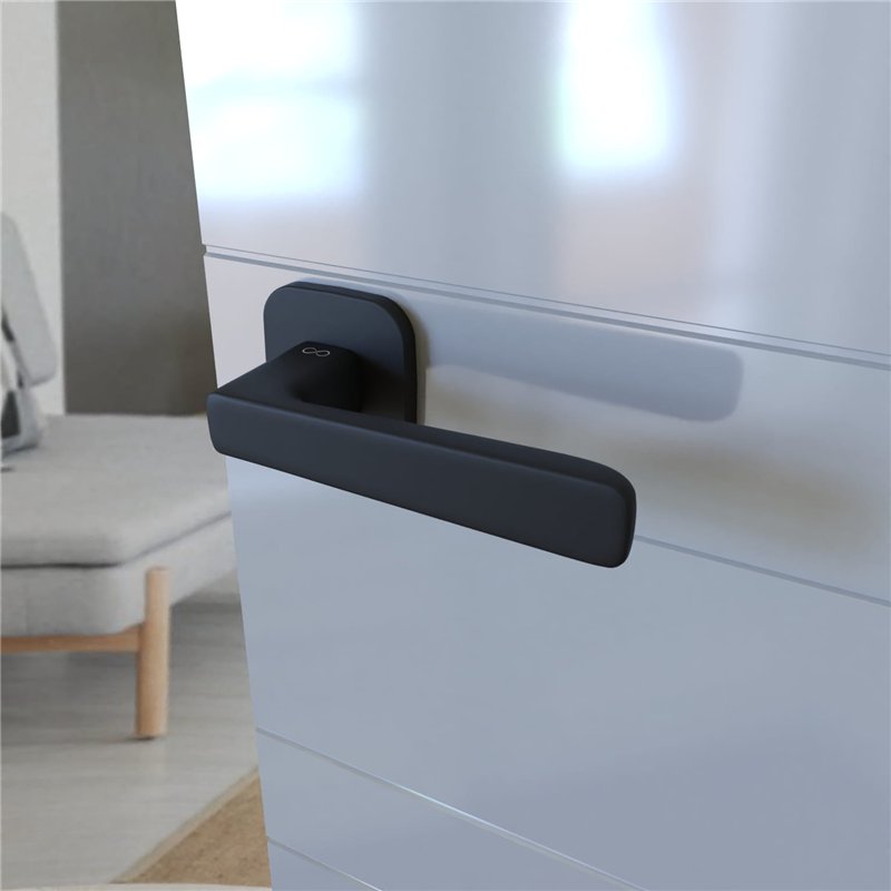 KLAMKA INFINITY NA ROZECIE OWALNEJ 6MM PARMA FIT CZARNY KLAMKA INFINITY NA ROZECIE OWALNEJ 6MM PARMA FIT CZARNY