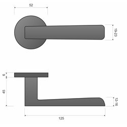 KLAMKA INFINITY NA ROZECIE OKRĄGŁEJ 6MM PARMA FIT ZŁOTY MAT