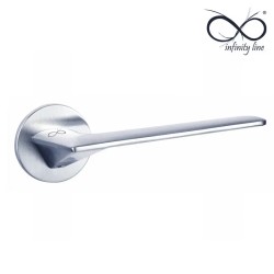 KLAMKA INFINITY SLIM NA ROZECIE OKRĄGŁEJ 5MM GIULIETTA KOŁO SLIM CHROM MAT
