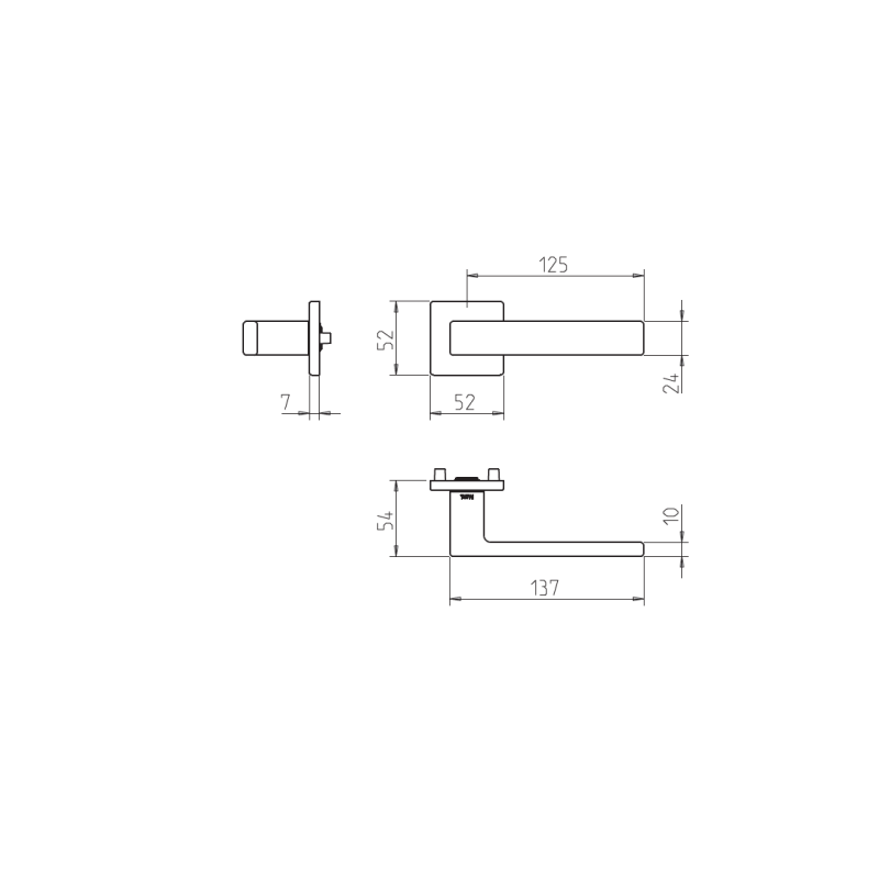 KLAMKA TUPAI 4275 5SQ-142, NIKIEL PERŁA
