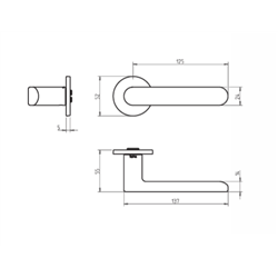 KLAMKA TUPAI 3957 5S-153, CZARNY