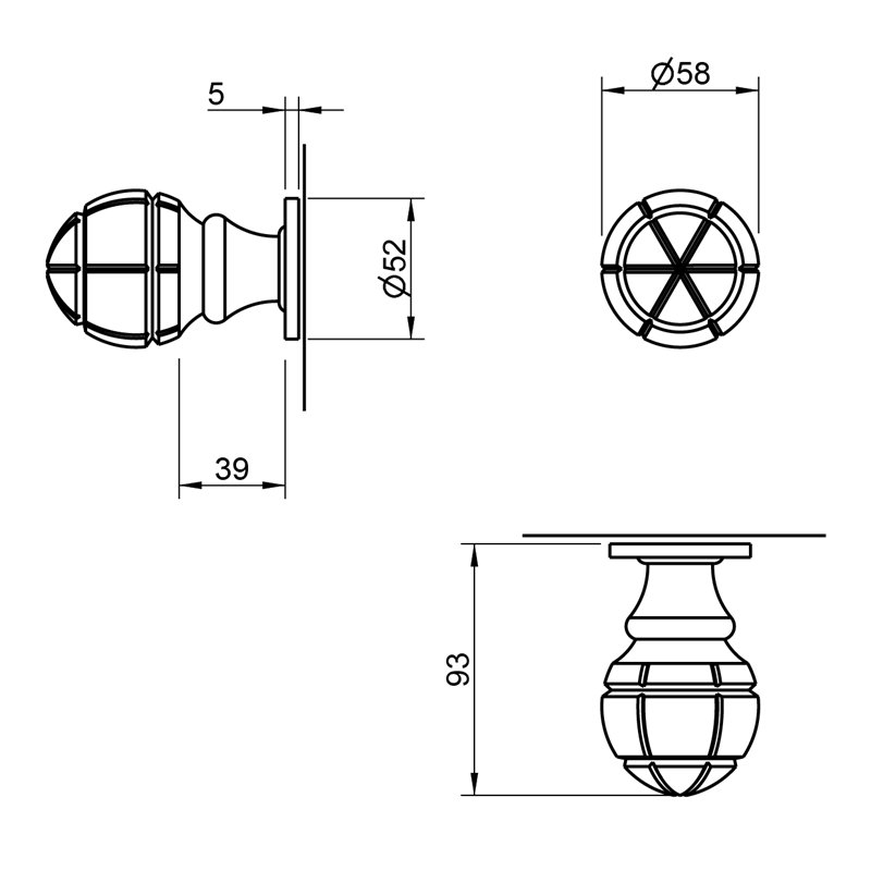 GAŁKA DWUSTRONNA RUCHOMA TUPAI 233 5S-03 R/R, CHROM GAŁKA DWUSTRONNA RUCHOMA TUPAI 233 5S-03 R/R, CHROM