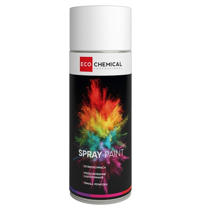 SPRAY PAINT FARBA AKRYLOWA W AEROZOLU BIAŁY MAT RAL 9010 400ML ECO CHEMICAL