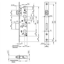 ZAMEK WILKA ROLKOWY 1452, D35, R92 STAL NIERDZEWNA