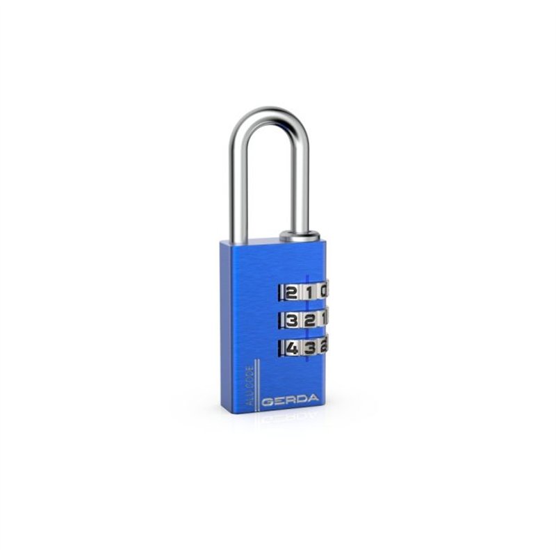 KŁÓDKA GERDA ALU CODE KAS S30 BLUE ALUMINIOWA SZYFROWA 3 DYSKI KŁÓDKA GERDA ALU CODE KAS S30 BLUE ALUMINIOWA SZYFROWA 3 DYSKI