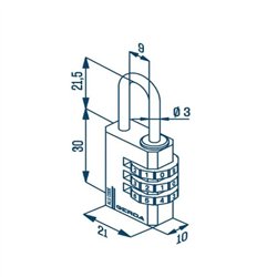 KŁÓDKA GERDA ALU CODE KAS S20 BLACK ALUMINIOWA SZYFROWA 3 DYSKI KŁÓDKA GERDA ALU CODE KAS S20 BLACK ALUMINIOWA SZYFROWA 3 DYSKI