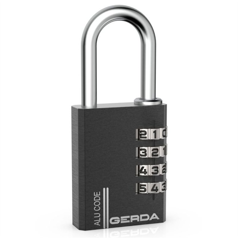 KŁÓDKA GERDA ALU CODE KAS S40 BLACK ALUMINIOWA SZYFROWA 4 DYSKI KŁÓDKA GERDA ALU CODE KAS S40 BLACK ALUMINIOWA SZYFROWA 4 DYSKI