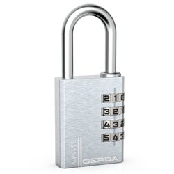 KŁ&Oacute;DKA GERDA ALU CODE KAS S40 SILVER ALUMINIOWA SZYFROWA 4 DYSKI