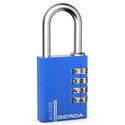 KŁÓDKA GERDA ALU CODE KAS S40 BLUE ALUMINIOWA SZYFROWA 4 DYSKI KŁÓDKA GERDA ALU CODE KAS S40 BLUE ALUMINIOWA SZYFROWA 4 DYSKI