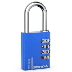 KŁ&Oacute;DKA GERDA ALU CODE KAS S40 BLUE ALUMINIOWA SZYFROWA 4 DYSKI