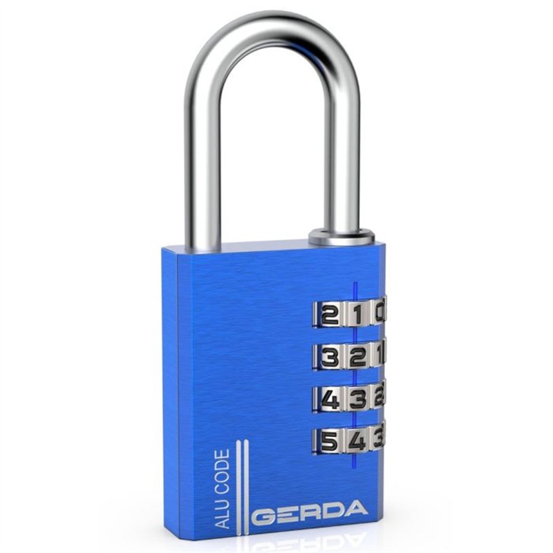 KŁÓDKA GERDA ALU CODE KAS S40 BLUE ALUMINIOWA SZYFROWA 4 DYSKI KŁÓDKA GERDA ALU CODE KAS S40 BLUE ALUMINIOWA SZYFROWA 4 DYSKI