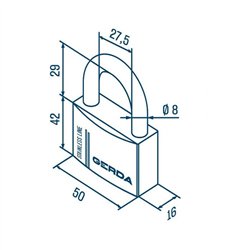 KŁÓDKA GERDA STAINLESS LINE KNP S50 PAŁĄKOWA STAL NIERDZEWNA KŁÓDKA GERDA STAINLESS LINE KNP S50 PAŁĄKOWA STAL NIERDZEWNA