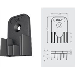 USZCZELKI NO AIR WOOD 23X37MM, GRUBOŚĆ 12MM, CZARNE [2 SZTUKI+WKRĘTY] CCE