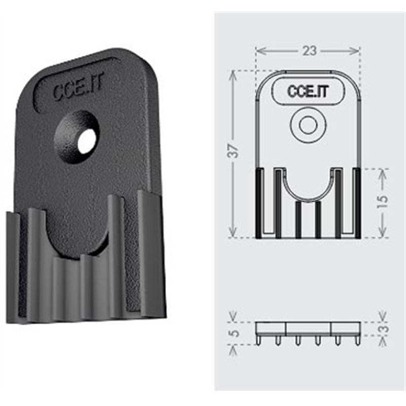USZCZELKI NO AIR WOOD 23X37MM, GRUBOŚĆ 5MM, CZARNE [2 SZTUKI+WKRĘTY] CCE