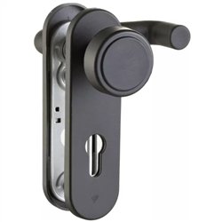 KLAMKO-GAŁKA 72WB 45X170 MM, PPOŻ., CZARNA ISEO