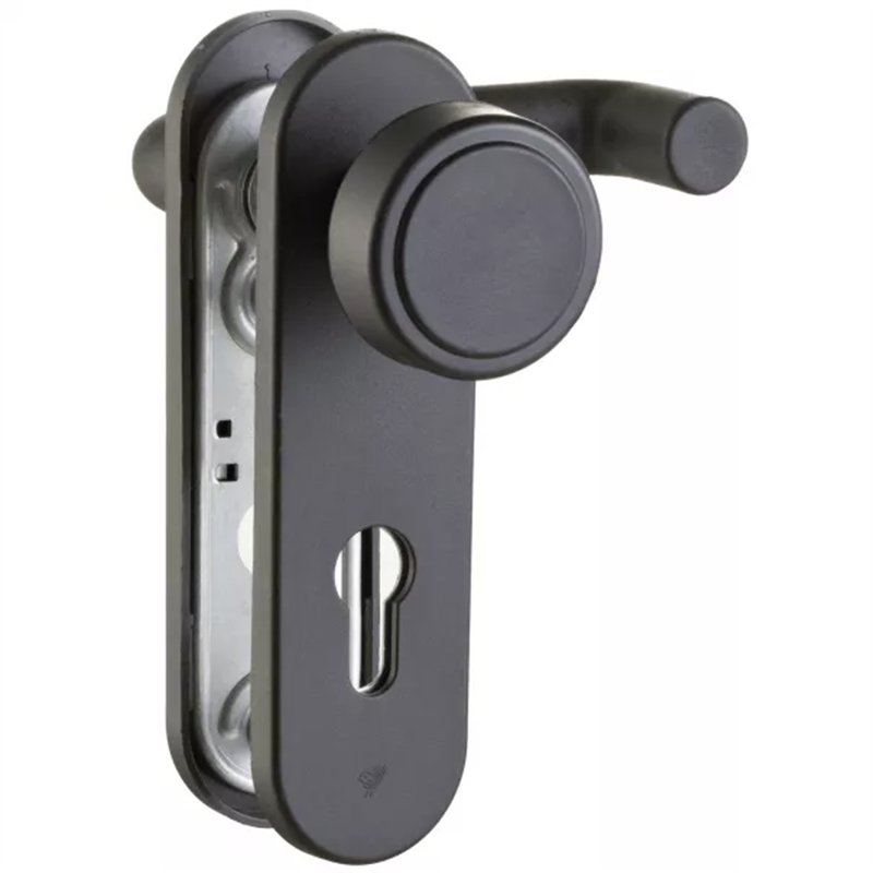 KLAMKO-GAŁKA 72WB 45X170 MM, PPOŻ., CZARNA ISEO