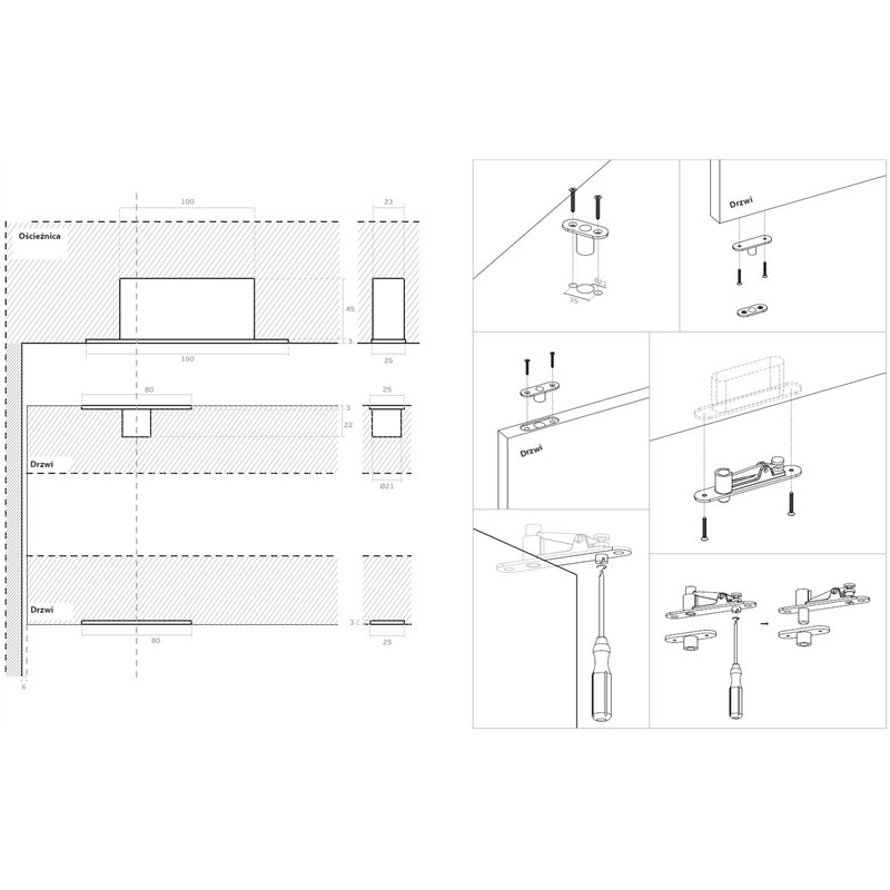 ZAWIAS PIVOT 200 SHADOW, DO 200 KG, SREBRNY JNF