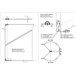 ZAWIAS HYDRAULICZNY PIVOT 100 EDGE, DO 100 KG, PRZYTRZYMANIE OTWARCIA, CZARNY PVD JNF