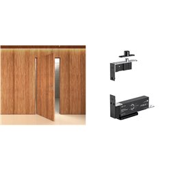 ZAWIAS HYDRAULICZNY PIVOT 100 EDGE, DO 100 KG, PRZYTRZYMANIE OTWARCIA, CZARNY PVD JNF