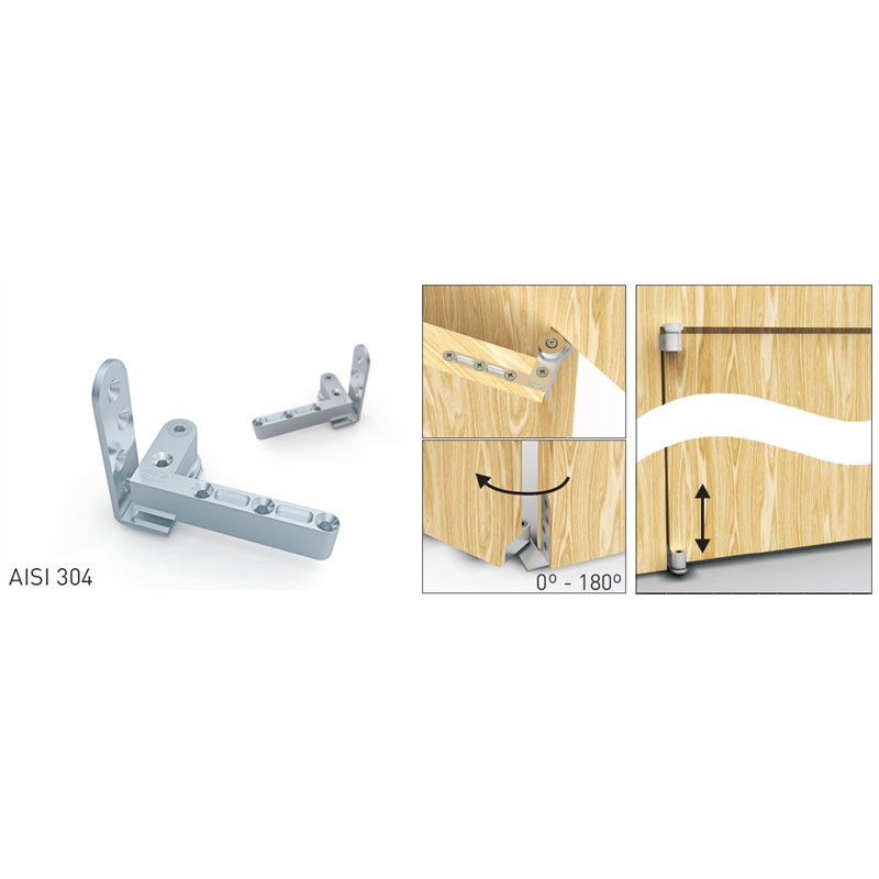 ZAWIAS HYDRAULICZNY PIVOT 60 PLUS, DO 60 KG, PRZYTRZYMANIE OTWARCIA, SREBRNY JNF