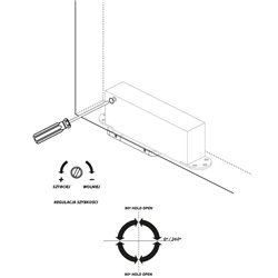 ZAWIAS HYDRAULICZNY PIVOT 200 SWIVEL, DO 200 KG, PRZYTRZYMANIE OTWARCIA, SREBRNY JNF