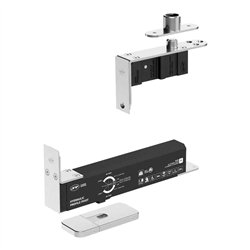 ZAWIAS HYDRAULICZNY PIVOT 100 EDGE PROFILE, DO 100 KG, PRZYTRZYMANIE OTWARCIA, SREBRNY JNF