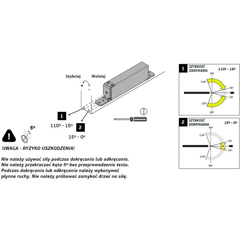ZAWIAS HYDRAULICZNY PIVOT 100 PLUS PROFILE, DO 100 KG, PRZYTRZYMANIE OTWARCIA, SREBRNY JNF