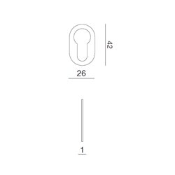 SZYLD DOLNY NUDA STANDARD WB (GRUBOŚĆ 4mm), CHROMOWANY MATOWY VERUM