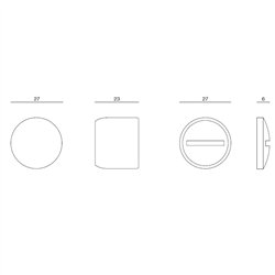 BLOKADA WC NUDA PUNTO MINIMAL (GRUBOŚĆ DRZWI 35-50mm, OTWÓR MAX. fi 16mm) CHROMOWANA MATOWA VERUM BLOKADA WC NUDA PUNTO MINIMAL (GRUBOŚĆ DRZWI 35-50mm, OTWÓR MAX. fi 16mm) CHROMOWANA MATOWA VERUM