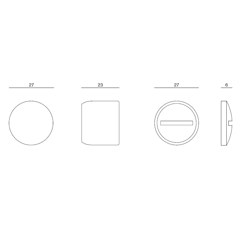 BLOKADA WC NUDA PUNTO MINIMAL (GRUBOŚĆ DRZWI 35-50mm, OTWÓR MAX. fi 16mm) CHROMOWANA MATOWA VERUM BLOKADA WC NUDA PUNTO MINIMAL (GRUBOŚĆ DRZWI 35-50mm, OTWÓR MAX. fi 16mm) CHROMOWANA MATOWA VERUM