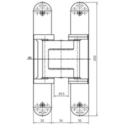 ZAWIAS SIMONSWERK TECTUS 540 3D A8 CZARNY ZAWIAS SIMONSWERK TECTUS 540 3D A8 CZARNY