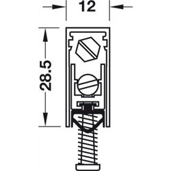 USZCZELKA OPADAJĄCA HAFELE 1772 ALU 830MM