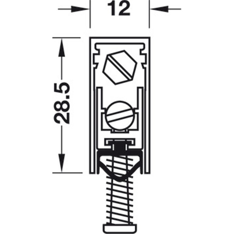 USZCZELKA OPADAJĄCA HAFELE 1772 ALU 830MM