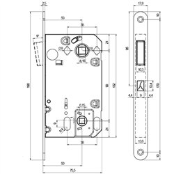 ZAMEK MAGNETYCZNY BONAITI TWIN NG WC 6MM CHROM POLEROWANY ZAMEK MAGNETYCZNY BONAITI TWIN NG WC 6MM CHROM POLEROWANY