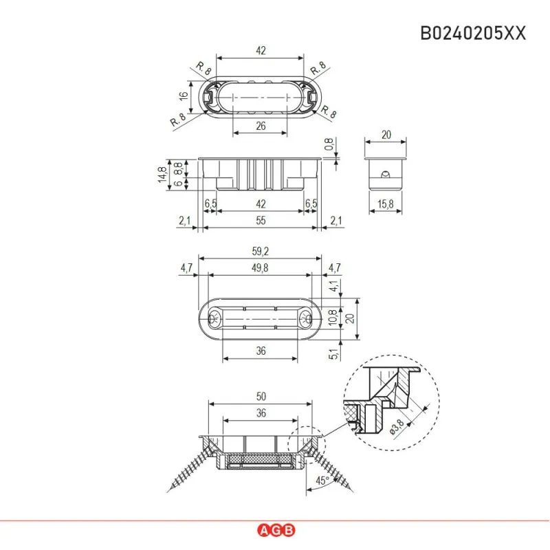 ZACZEP AGB POLARIS MINIMAL XT Z MAGNESEM JASNY BRĄZ ZACZEP AGB POLARIS MINIMAL XT Z MAGNESEM JASNY BRĄZ