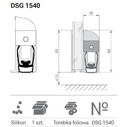 USZCZELKA OPADAJĄCA DEVENTER DSG 1540- 834 EV1