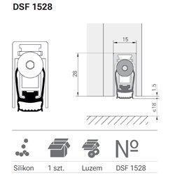 USZCZELKA OPADAJĄCA DEVENTER DSF 1528- 930 ZE ŚRUBAMI USZCZELKA OPADAJĄCA DEVENTER DSF 1528- 930 ZE ŚRUBAMI