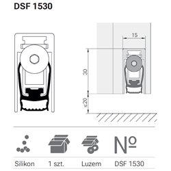 USZCZELKA OPADAJĄCA DEVENTER DSF 1530-1084 ZE ŚRUBAMI