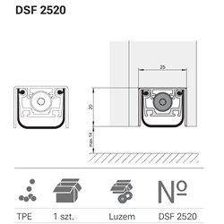 USZCZELKA OPADAJĄCA DEVENTER DSF 2520-1030 ZE ŚRUBAMI