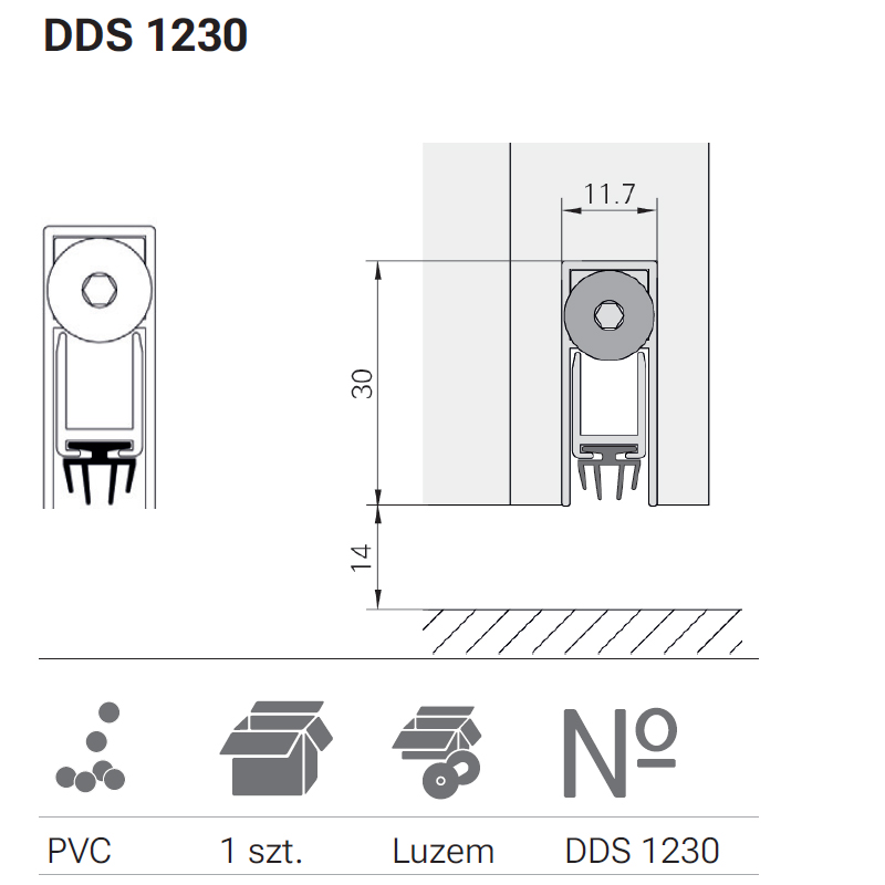 USZCZELKA OPADAJĄCA DEVENTER DDS 1230- 709