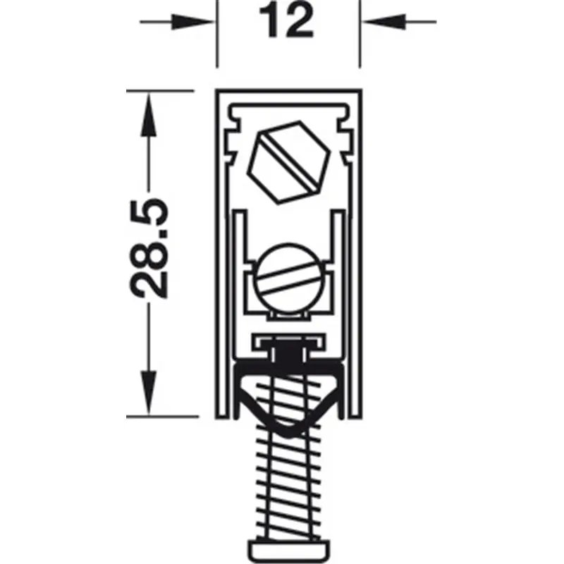 USZCZELKA OPADAJĄCA HAFELE 1772 ALU 1230MM