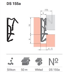 USZCZELKA DEVENTER DS 155A SZARY CYNKOWY