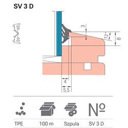 USZCZELKA DEVENTER SV 3 D BEZBARWNA