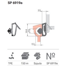 USZCZELKA DEVENTER SP 6919A CZARNA