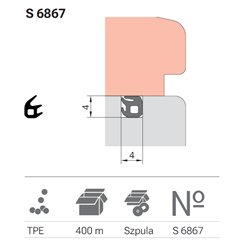 USZCZELKA DEVENTER S 6867 CZARNA