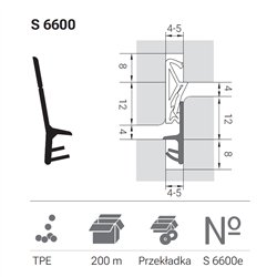 USZCZELKA DEVENTER S 6600E SZARA