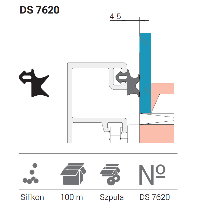 USZCZELKA DEVENTER DS 7620 CZARNA