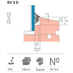 USZCZELKA DEVENTER SV 3D SZARA