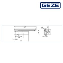 Samozamykacz GEZE TS 5000 bez szyny srebrny Samozamykacz GEZE TS 5000 bez szyny srebrny