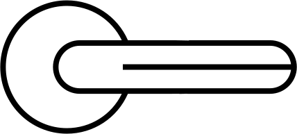 Gałka Dwustronna Ruchoma Tupai 589 5Sq-153 R/R, Czarny